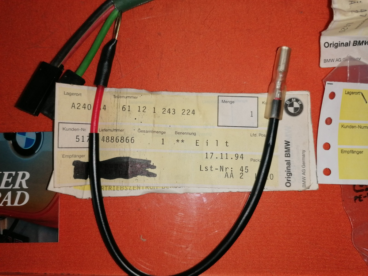 BMW R45 R65 R75 R80 R90 R100 Kabelsatz Lichtmaschinenkabel NEU OEM 36822