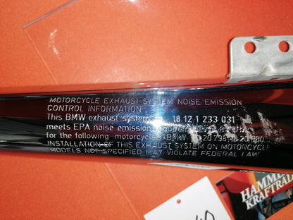 BMW R80 R100 Auspuff Endschalldämpfer ZEUNA NEU OEM 374013